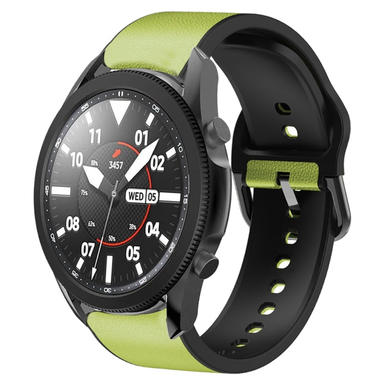20mm 矽膠黏合皮革錶帶，適用於 Samsung Galaxy Watch 5 40mm，Samsung Galaxy Watch 5 44mm，Samsung Galaxy Watch 5 Pro 45mm，Samsung Galaxy Watch 4 40mm，Samsung Galaxy Watch 4 44mm