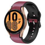 20mm 矽膠黏合皮革錶帶，適用於 Samsung Galaxy Watch 5 40mm，Samsung Galaxy Watch 5 44mm，Samsung Galaxy Watch 5 Pro 45mm，Samsung Galaxy Watch 4 40mm，Samsung Galaxy Watch 4 44mm
