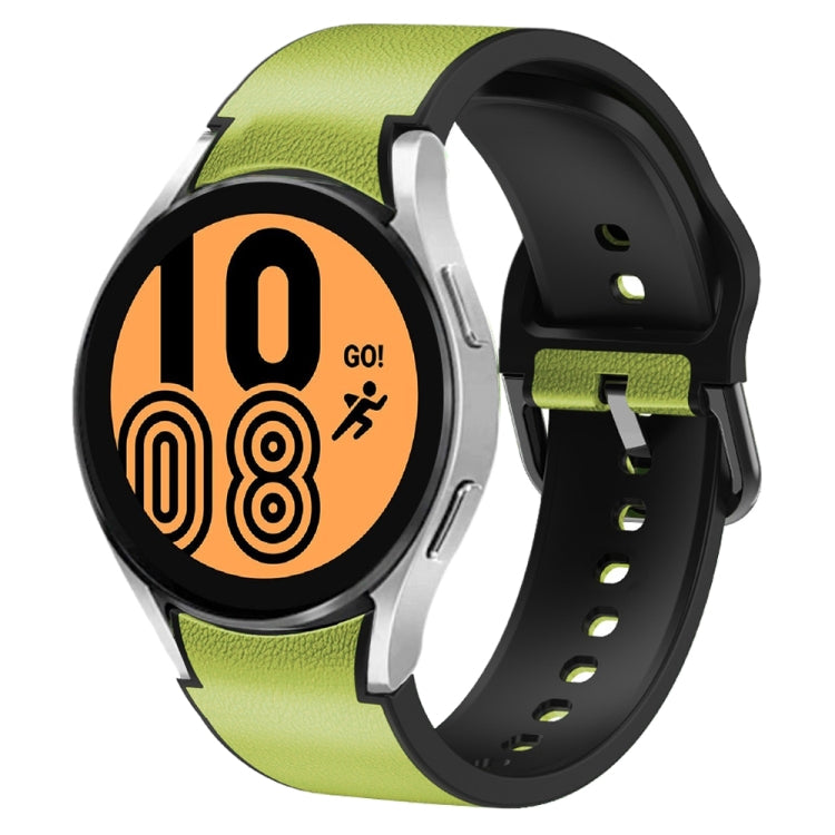 20mm 矽膠黏合皮革錶帶，適用於 Samsung Galaxy Watch 5 40mm，Samsung Galaxy Watch 5 44mm，Samsung Galaxy Watch 5 Pro 45mm，Samsung Galaxy Watch 4 40mm，Samsung Galaxy Watch 4 44mm