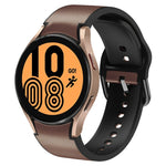 20mm 矽膠黏合皮革錶帶，適用於 Samsung Galaxy Watch 5 40mm，Samsung Galaxy Watch 5 44mm，Samsung Galaxy Watch 5 Pro 45mm，Samsung Galaxy Watch 4 40mm，Samsung Galaxy Watch 4 44mm
