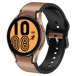 20mm 矽膠黏合皮革錶帶，適用於 Samsung Galaxy Watch 5 40mm，Samsung Galaxy Watch 5 44mm，Samsung Galaxy Watch 5 Pro 45mm，Samsung Galaxy Watch 4 40mm，Samsung Galaxy Watch 4 44mm