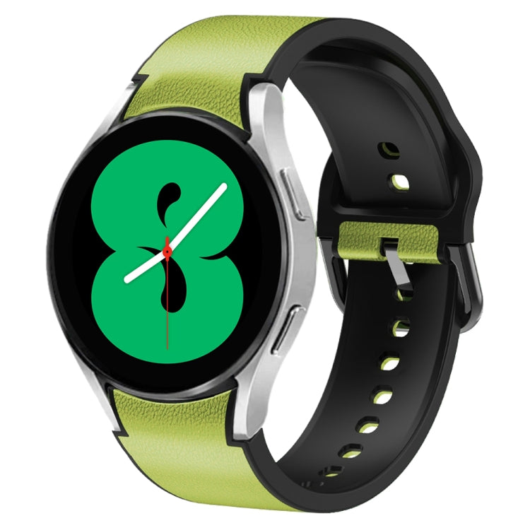 20mm 矽膠黏合皮革錶帶，適用於 Samsung Galaxy Watch 5 40mm，Samsung Galaxy Watch 5 44mm，Samsung Galaxy Watch 5 Pro 45mm，Samsung Galaxy Watch 4 40mm，Samsung Galaxy Watch 4 44mm