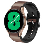20mm 矽膠黏合皮革錶帶，適用於 Samsung Galaxy Watch 5 40mm，Samsung Galaxy Watch 5 44mm，Samsung Galaxy Watch 5 Pro 45mm，Samsung Galaxy Watch 4 40mm，Samsung Galaxy Watch 4 44mm
