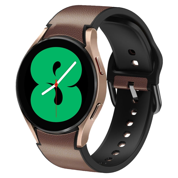 20mm 矽膠黏合皮革錶帶，適用於 Samsung Galaxy Watch 5 40mm，Samsung Galaxy Watch 5 44mm，Samsung Galaxy Watch 5 Pro 45mm，Samsung Galaxy Watch 4 40mm，Samsung Galaxy Watch 4 44mm
