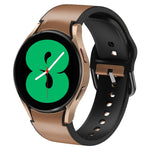 20mm 矽膠黏合皮革錶帶，適用於 Samsung Galaxy Watch 5 40mm，Samsung Galaxy Watch 5 44mm，Samsung Galaxy Watch 5 Pro 45mm，Samsung Galaxy Watch 4 40mm，Samsung Galaxy Watch 4 44mm