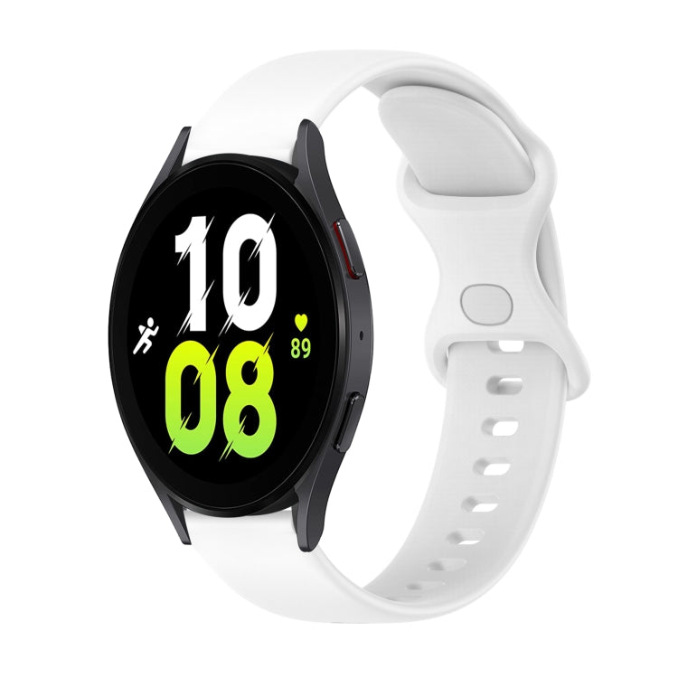20mm 蝴蝶扣純色矽膠錶帶，適用於 Samsung Galaxy Watch5 40mm，適用於 Samsung Galaxy Watch5 44mm，適用於 Samsung Galaxy Watch5 Pro 45mm，適用於 Samsung Galaxy Watch4 40mm
