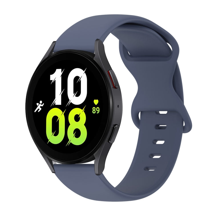 20mm 蝴蝶扣純色矽膠錶帶，適用於 Samsung Galaxy Watch 5 40mm，適用於 Samsung Galaxy Watch 5 44mm，適用於 Samsung Galaxy Watch 5 Pro 45mm，適用於 Samsung Galaxy Watch 4 40mm