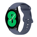 20mm 蝴蝶扣純色矽膠錶帶，適用於Samsung Galaxy Watch 4 44mm，適用於Samsung Galaxy Watch 4 Classic 46mm，適用於Samsung Galaxy Watch 4 Classic 42mm，適用於Samsung Galaxy Watch Active 2
