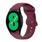 20mm 蝴蝶扣純色矽膠錶帶，適用於Samsung Galaxy Watch 4 44mm，適用於Samsung Galaxy Watch 4 Classic 46mm，適用於Samsung Galaxy Watch 4 Classic 42mm，適用於Samsung Galaxy Watch Active 2