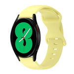 20mm 蝴蝶扣純色矽膠錶帶，適用於Samsung Galaxy Watch 4 44mm，適用於Samsung Galaxy Watch 4 Classic 46mm，適用於Samsung Galaxy Watch 4 Classic 42mm，適用於Samsung Galaxy Watch Active 2