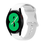 20mm 蝴蝶扣純色矽膠錶帶，適用於Samsung Galaxy Watch 4 44mm，適用於Samsung Galaxy Watch 4 Classic 46mm，適用於Samsung Galaxy Watch 4 Classic 42mm，適用於Samsung Galaxy Watch Active 2