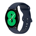 20mm 蝴蝶扣純色矽膠錶帶，適用於Samsung Galaxy Watch 4 44mm，適用於Samsung Galaxy Watch 4 Classic 46mm，適用於Samsung Galaxy Watch 4 Classic 42mm，適用於Samsung Galaxy Watch Active 2