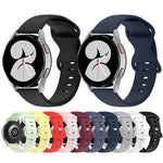 20mm 蝴蝶扣純色矽膠錶帶，適用於Samsung Galaxy Watch 4 44mm，適用於Samsung Galaxy Watch 4 Classic 46mm，適用於Samsung Galaxy Watch 4 Classic 42mm，適用於Samsung Galaxy Watch Active 2