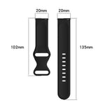 20mm 蝴蝶扣純色矽膠錶帶，適用於Samsung Galaxy Watch 4 44mm，適用於Samsung Galaxy Watch 4 Classic 46mm，適用於Samsung Galaxy Watch 4 Classic 42mm，適用於Samsung Galaxy Watch Active 2