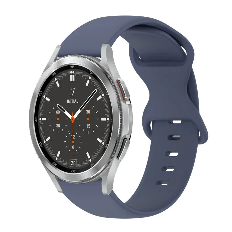 20mm 蝴蝶扣純色矽膠錶帶，適用於Samsung Galaxy Watch 4 44mm，適用於Samsung Galaxy Watch 4 Classic 46mm，適用於Samsung Galaxy Watch 4 Classic 42mm，適用於Samsung Galaxy Watch Active 2