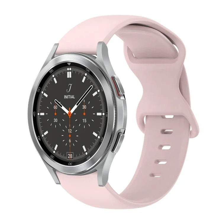 20mm 蝴蝶扣純色矽膠錶帶，適用於Samsung Galaxy Watch 4 44mm，適用於Samsung Galaxy Watch 4 Classic 46mm，適用於Samsung Galaxy Watch 4 Classic 42mm，適用於Samsung Galaxy Watch Active 2