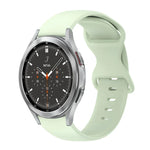 20mm 蝴蝶扣純色矽膠錶帶，適用於Samsung Galaxy Watch 4 44mm，適用於Samsung Galaxy Watch 4 Classic 46mm，適用於Samsung Galaxy Watch 4 Classic 42mm，適用於Samsung Galaxy Watch Active 2