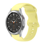 20mm 蝴蝶扣純色矽膠錶帶，適用於Samsung Galaxy Watch 4 44mm，適用於Samsung Galaxy Watch 4 Classic 46mm，適用於Samsung Galaxy Watch 4 Classic 42mm，適用於Samsung Galaxy Watch Active 2
