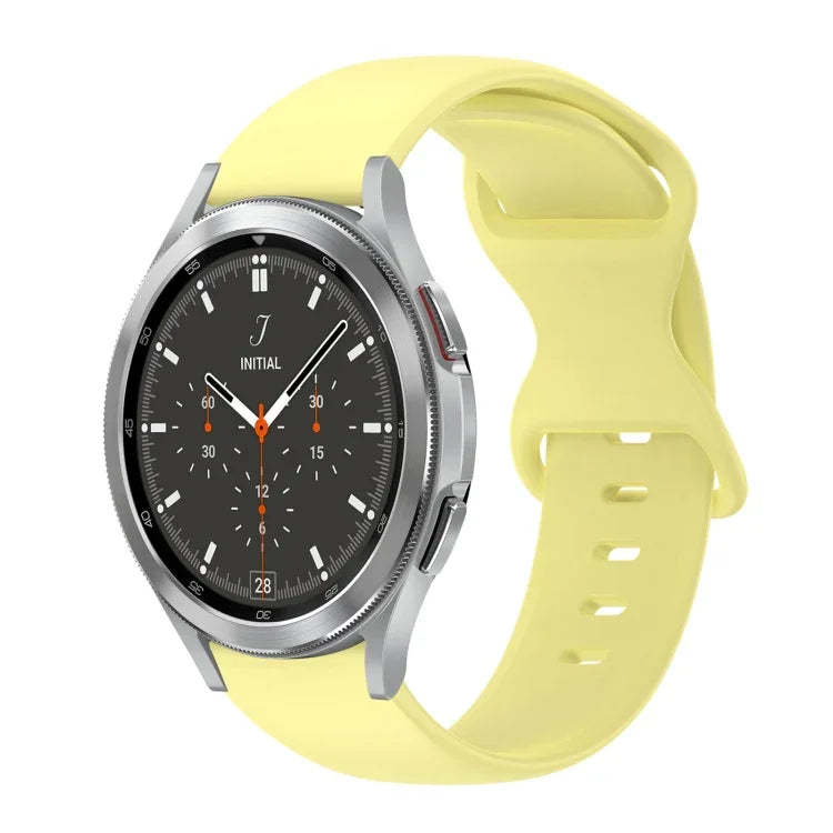 20mm 蝴蝶扣純色矽膠錶帶，適用於Samsung Galaxy Watch 4 44mm，適用於Samsung Galaxy Watch 4 Classic 46mm，適用於Samsung Galaxy Watch 4 Classic 42mm，適用於Samsung Galaxy Watch Active 2