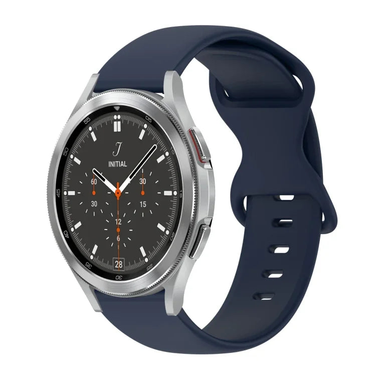 20mm 蝴蝶扣純色矽膠錶帶，適用於Samsung Galaxy Watch 4 44mm，適用於Samsung Galaxy Watch 4 Classic 46mm，適用於Samsung Galaxy Watch 4 Classic 42mm，適用於Samsung Galaxy Watch Active 2