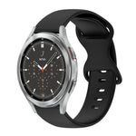 20mm 蝴蝶扣純色矽膠錶帶，適用於Samsung Galaxy Watch 4 44mm，適用於Samsung Galaxy Watch 4 Classic 46mm，適用於Samsung Galaxy Watch 4 Classic 42mm，適用於Samsung Galaxy Watch Active 2