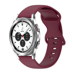 20mm 蝴蝶扣純色矽膠錶帶，適用於Samsung Galaxy Watch 4 44mm，適用於Samsung Galaxy Watch 4 Classic 46mm，適用於Samsung Galaxy Watch 4 Classic 42mm，適用於Samsung Galaxy Watch Active 2