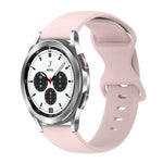 20mm 蝴蝶扣純色矽膠錶帶，適用於Samsung Galaxy Watch 4 44mm，適用於Samsung Galaxy Watch 4 Classic 46mm，適用於Samsung Galaxy Watch 4 Classic 42mm，適用於Samsung Galaxy Watch Active 2