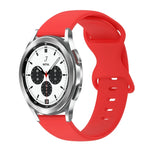 20mm 蝴蝶扣純色矽膠錶帶，適用於Samsung Galaxy Watch 4 44mm，適用於Samsung Galaxy Watch 4 Classic 46mm，適用於Samsung Galaxy Watch 4 Classic 42mm，適用於Samsung Galaxy Watch Active 2