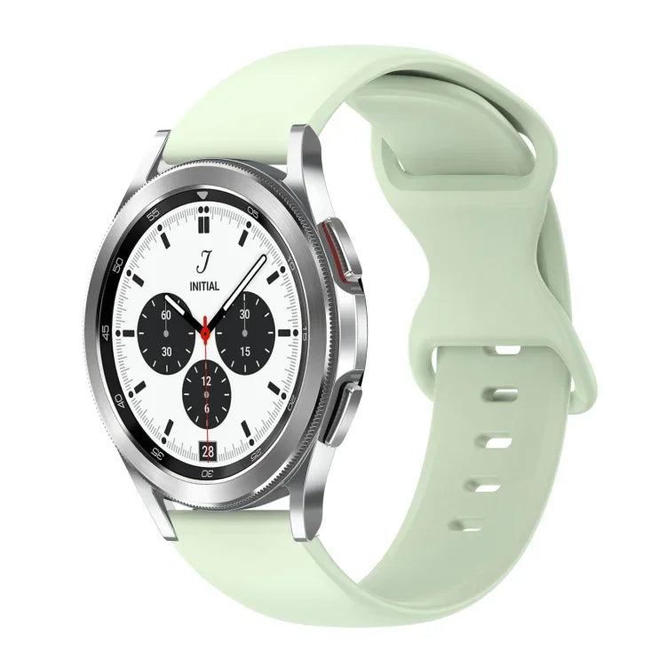 20mm 蝴蝶扣純色矽膠錶帶，適用於Samsung Galaxy Watch 4 44mm，適用於Samsung Galaxy Watch 4 Classic 46mm，適用於Samsung Galaxy Watch 4 Classic 42mm，適用於Samsung Galaxy Watch Active 2