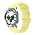 20mm 蝴蝶扣純色矽膠錶帶，適用於Samsung Galaxy Watch 4 44mm，適用於Samsung Galaxy Watch 4 Classic 46mm，適用於Samsung Galaxy Watch 4 Classic 42mm，適用於Samsung Galaxy Watch Active 2
