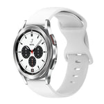 20mm 蝴蝶扣純色矽膠錶帶，適用於Samsung Galaxy Watch 4 44mm，適用於Samsung Galaxy Watch 4 Classic 46mm，適用於Samsung Galaxy Watch 4 Classic 42mm，適用於Samsung Galaxy Watch Active 2