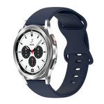 20mm 蝴蝶扣純色矽膠錶帶，適用於Samsung Galaxy Watch 4 44mm，適用於Samsung Galaxy Watch 4 Classic 46mm，適用於Samsung Galaxy Watch 4 Classic 42mm，適用於Samsung Galaxy Watch Active 2