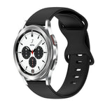 20mm 蝴蝶扣純色矽膠錶帶，適用於Samsung Galaxy Watch 4 44mm，適用於Samsung Galaxy Watch 4 Classic 46mm，適用於Samsung Galaxy Watch 4 Classic 42mm，適用於Samsung Galaxy Watch Active 2