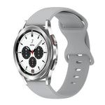 20mm 蝴蝶扣純色矽膠錶帶，適用於Samsung Galaxy Watch 4 44mm，適用於Samsung Galaxy Watch 4 Classic 46mm，適用於Samsung Galaxy Watch 4 Classic 42mm，適用於Samsung Galaxy Watch Active 2