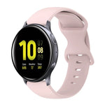20mm 蝴蝶扣純色矽膠錶帶，適用於Samsung Galaxy Watch 4 44mm，適用於Samsung Galaxy Watch 4 Classic 46mm，適用於Samsung Galaxy Watch 4 Classic 42mm，適用於Samsung Galaxy Watch Active 2