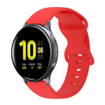 20mm 蝴蝶扣純色矽膠錶帶，適用於Samsung Galaxy Watch 4 44mm，適用於Samsung Galaxy Watch 4 Classic 46mm，適用於Samsung Galaxy Watch 4 Classic 42mm，適用於Samsung Galaxy Watch Active 2