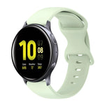20mm 蝴蝶扣純色矽膠錶帶，適用於Samsung Galaxy Watch 4 44mm，適用於Samsung Galaxy Watch 4 Classic 46mm，適用於Samsung Galaxy Watch 4 Classic 42mm，適用於Samsung Galaxy Watch Active 2