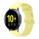 20mm 蝴蝶扣純色矽膠錶帶，適用於Samsung Galaxy Watch 4 44mm，適用於Samsung Galaxy Watch 4 Classic 46mm，適用於Samsung Galaxy Watch 4 Classic 42mm，適用於Samsung Galaxy Watch Active 2