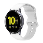 20mm 蝴蝶扣純色矽膠錶帶，適用於Samsung Galaxy Watch 4 44mm，適用於Samsung Galaxy Watch 4 Classic 46mm，適用於Samsung Galaxy Watch 4 Classic 42mm，適用於Samsung Galaxy Watch Active 2