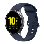 20mm 蝴蝶扣純色矽膠錶帶，適用於Samsung Galaxy Watch 4 44mm，適用於Samsung Galaxy Watch 4 Classic 46mm，適用於Samsung Galaxy Watch 4 Classic 42mm，適用於Samsung Galaxy Watch Active 2