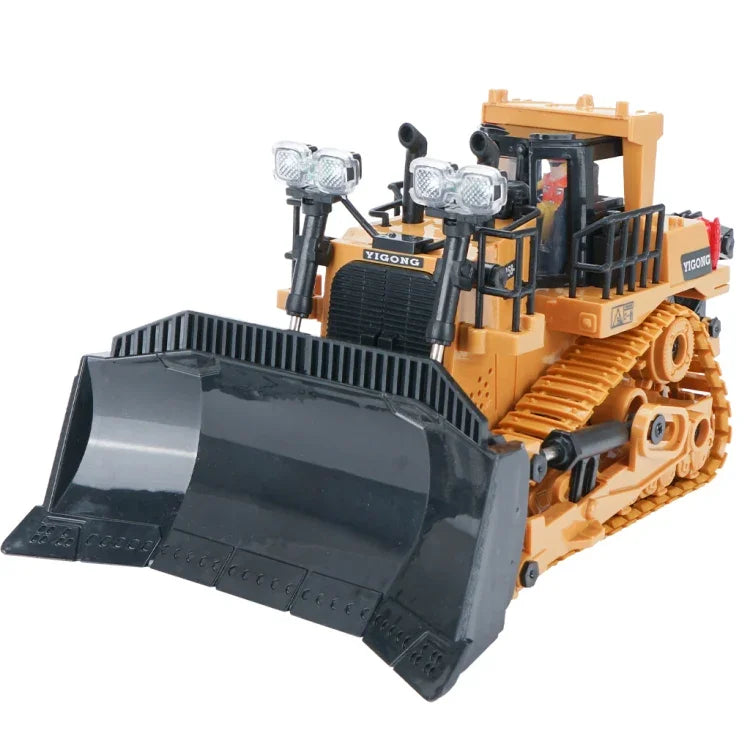 Mofun 1046 2.4G 遙控九頻道工程車 1:24 多功能履帶重型推土機，1046