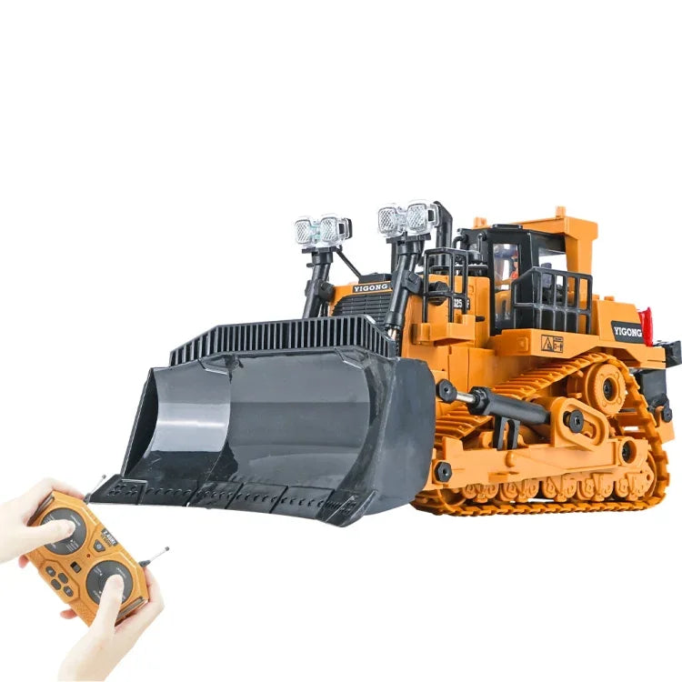 Mofun 1046 2.4G 遙控九頻道工程車 1:24 多功能履帶重型推土機，1046