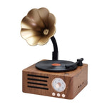 T15 Vinyl Atomic 藍牙復古無線桌面音箱，木色