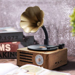 T15 Vinyl Atomic 藍牙復古無線桌面音箱，木色