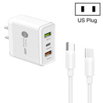 45W PD3.0 + 2 x QC3.0 USB 多埠充電器，附 Type-C 對 Type-C 線，美國插頭，美國插頭 + Type-C 對 Type-C 線