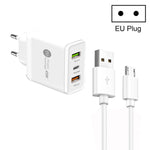 45W PD25W + 2 x QC3.0 USB 多埠充電器，附 USB 對 Micro USB 線，歐洲插頭，歐洲插頭 + USB 對 Micro USB 線