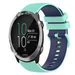 20mm Checkered Two-Color Silicone Watch Band, For Garmin Forerunner 645 Music