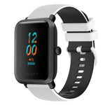 20mm Checkered Two-Color Silicone Watch Band, For Amazfit GTS, For Amazfit BIP