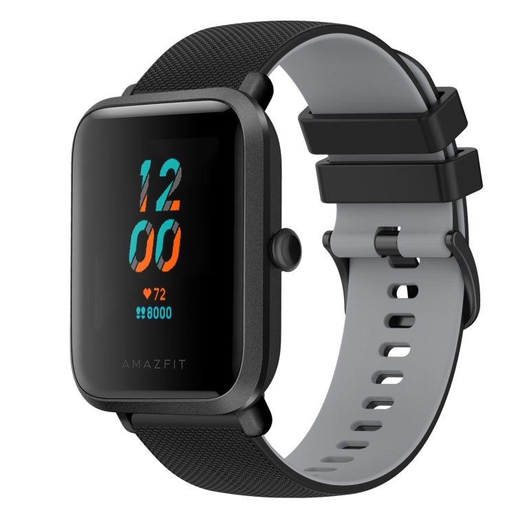20mm Checkered Two-Color Silicone Watch Band, For Amazfit GTS, For Amazfit BIP