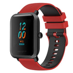20mm Checkered Two-Color Silicone Watch Band, For Amazfit GTS, For Amazfit BIP